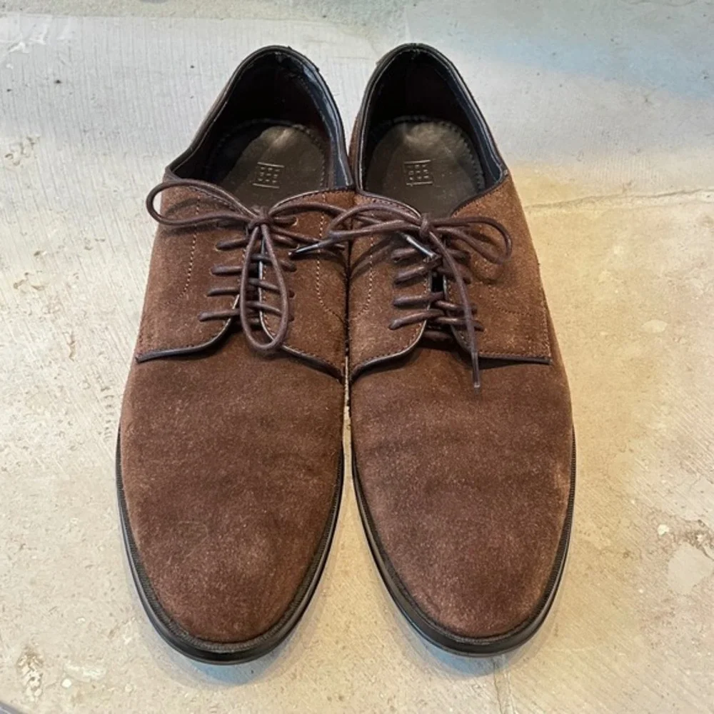 The Black Tux Brown Suede Leather Oxford Dress Shoes Size‎ 9